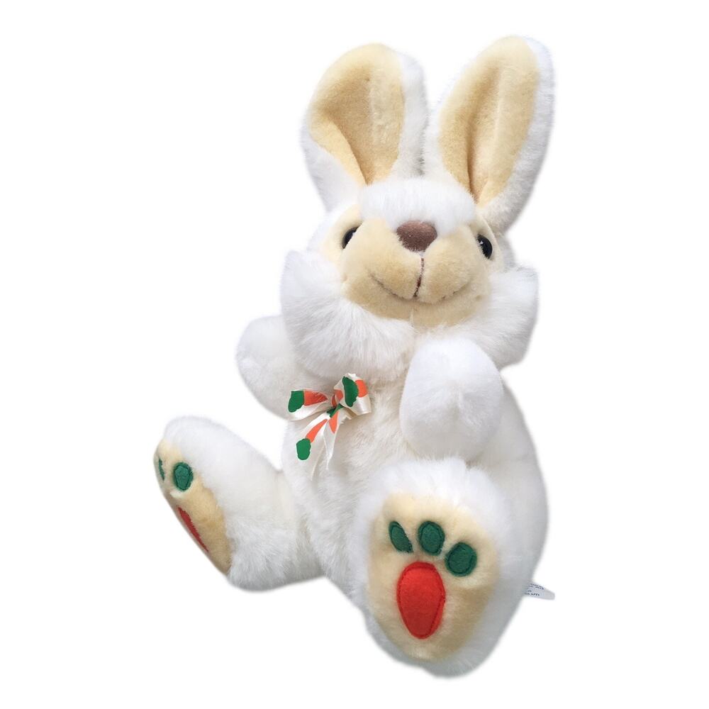Bunny Rabbit Main Joy Limited White Cream Carrot Bow and Feet Vintage Easter